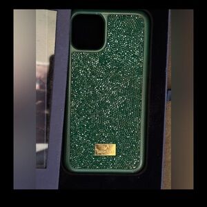 Sparkling GREEN SWAROVSKI CRYSTALS Case IPhone 11 Pro *Like New*